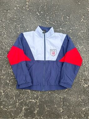 1990’s LCC Puma Colorblock Windbreaker Jacket - Navy, White & Red